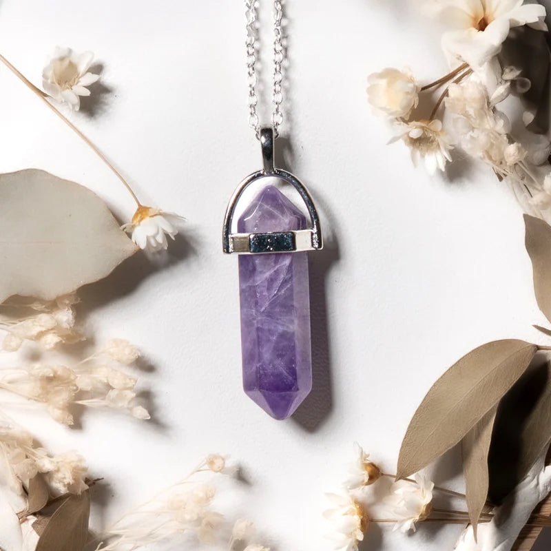 Pendentif pointe Améthyste – Sérénité et Protection Spirituelle