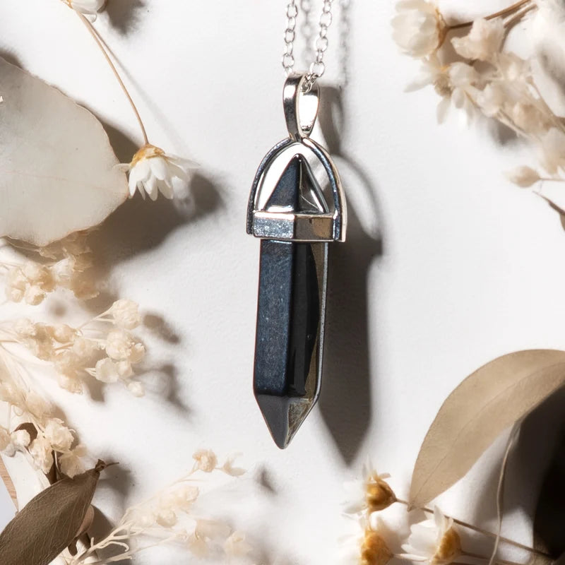 Pendentif pointe Hématite – Protection et Stabilité