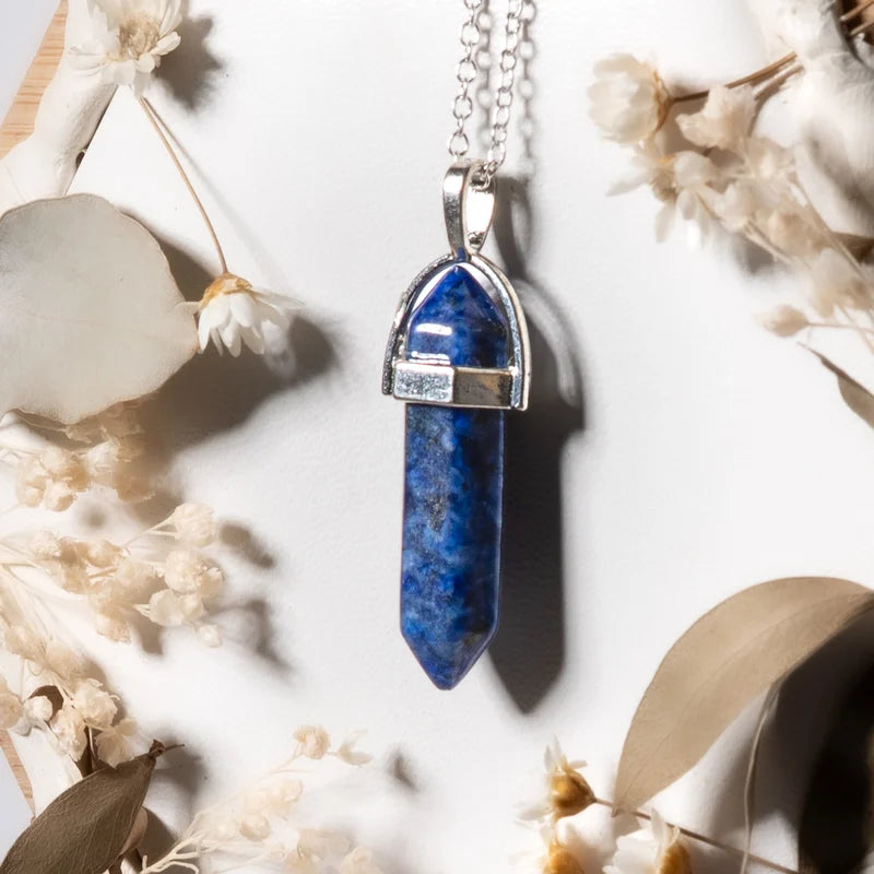Pendentif pointe Sodalite – Clarté Mentale et Sérénité
