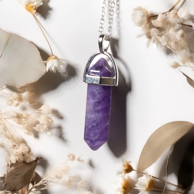 Pendentif pointe Améthyste – Sérénité et Protection Spirituelle
