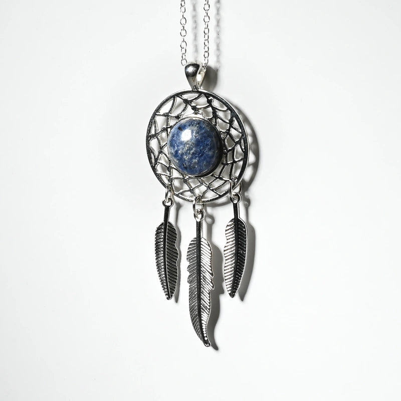 Pendentif attrape-rêve Sodalite – Clarté Mentale et Sérénité