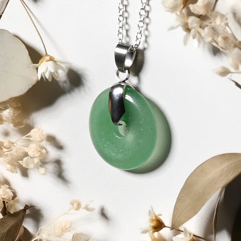Pendentif donut Aventurine – Prospérité et Équilibre Intérieur