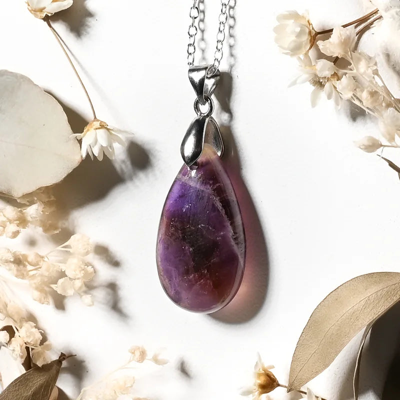 Pendentif goutte Améthyste – Sérénité et Protection Spirituelle