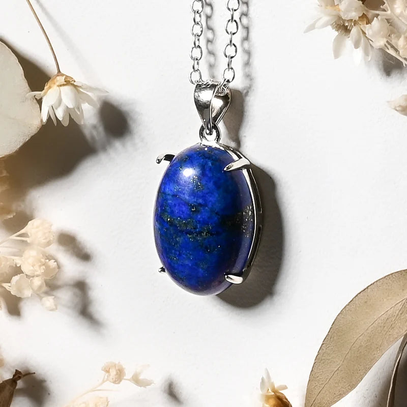 Pendentif oval Lapis lazuli – Sagesse et Clarté Mentale