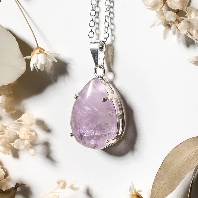 Pendentif goutte et argent 925 Améthyste – Sérénité et Protection Spirituelle