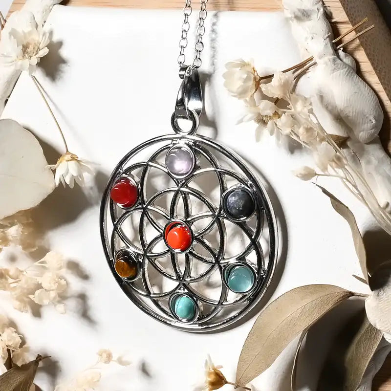 Pendentif 7 chakras - Univers