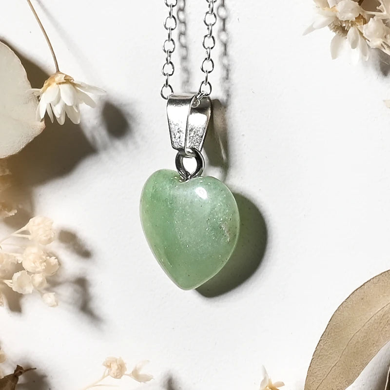 Pendentif coeur Aventurine – Prospérité et Équilibre Intérieur