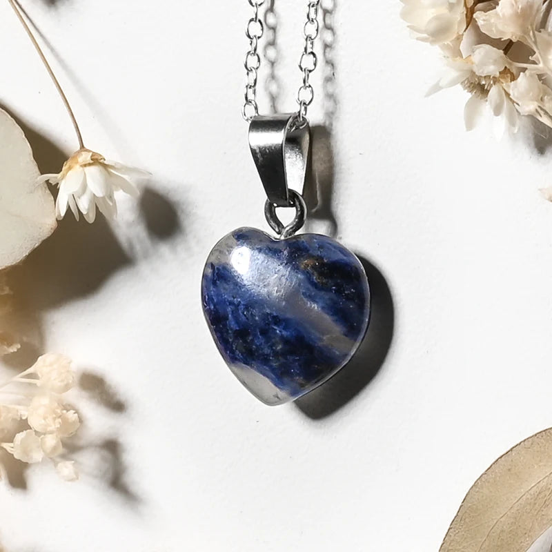 Pendentif coeur Sodalite – Clarté Mentale et Sérénité