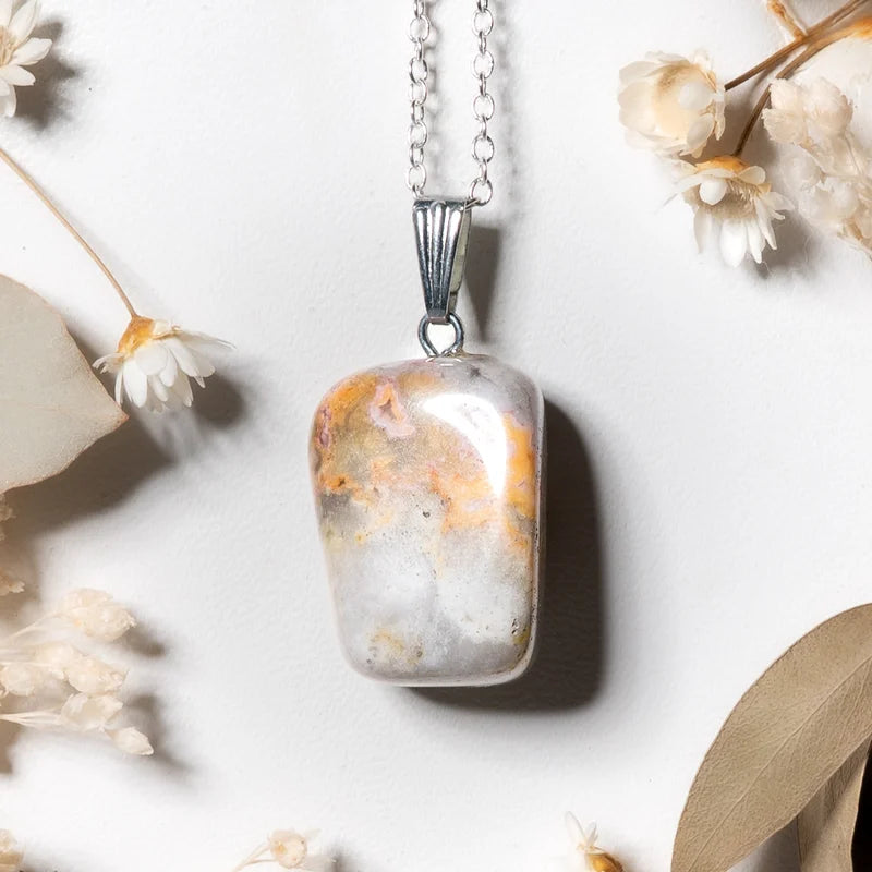 Pendentif roulé Agate Crazy Lace – Joie et Créativité