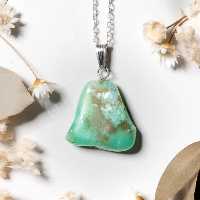 Pendentif roulé Chrysoprase – Joie et Guérison du Cœur