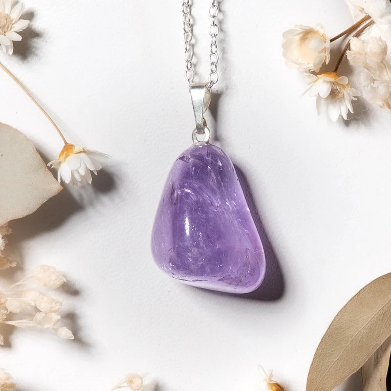 Pendentif roulé Améthyste – Sérénité et Protection Spirituelle