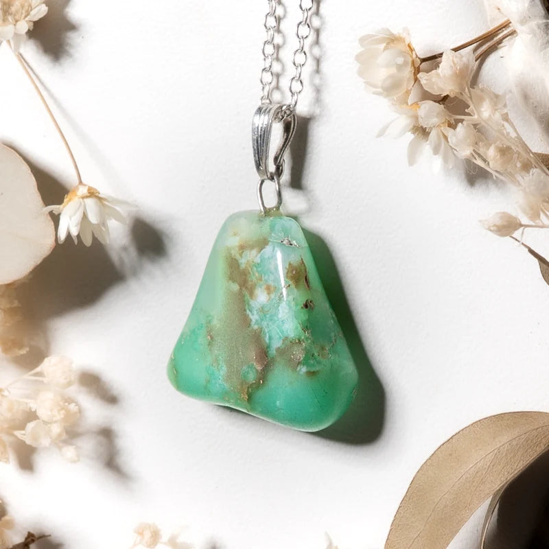 Pendentif roulé Chrysoprase – Joie et Guérison du Cœur