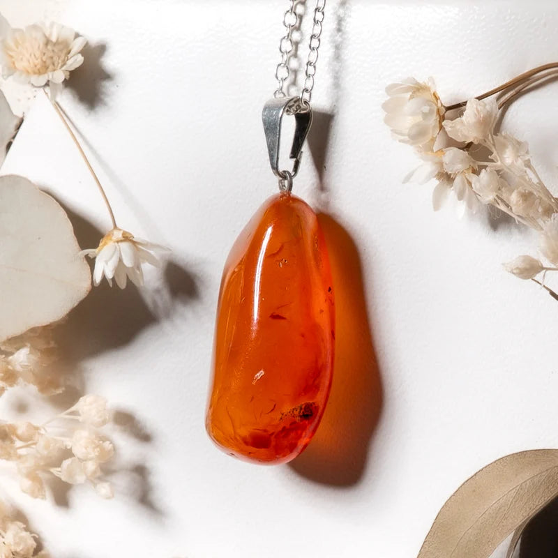 Pendentif roulé Cornaline – Vitalité et Créativité