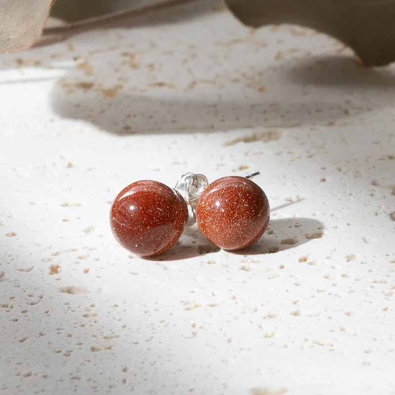 Boucles d'oreilles Sandstone - Puce & Argent 925