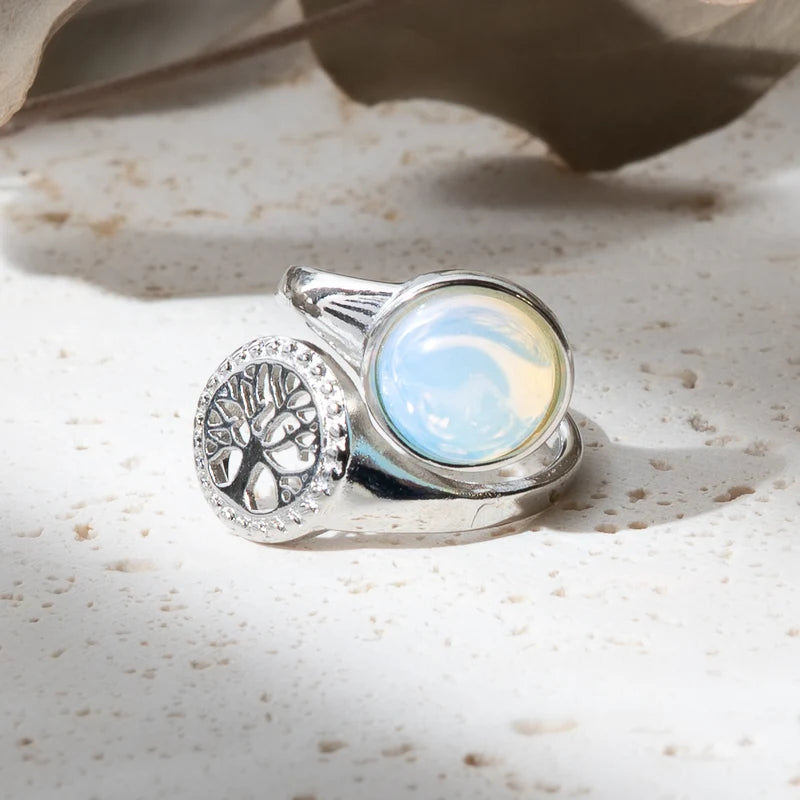 Bague arbre de vie Opaline  – Amour et Harmonie