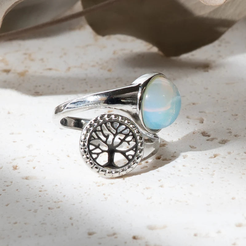 Bague arbre de vie Opaline  – Amour et Harmonie