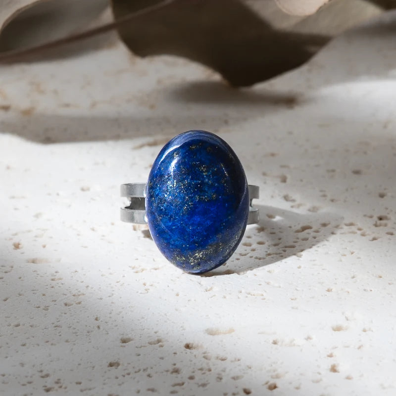 Bague ovale en Lapis Lazuli – Sagesse et Clarté Mentale