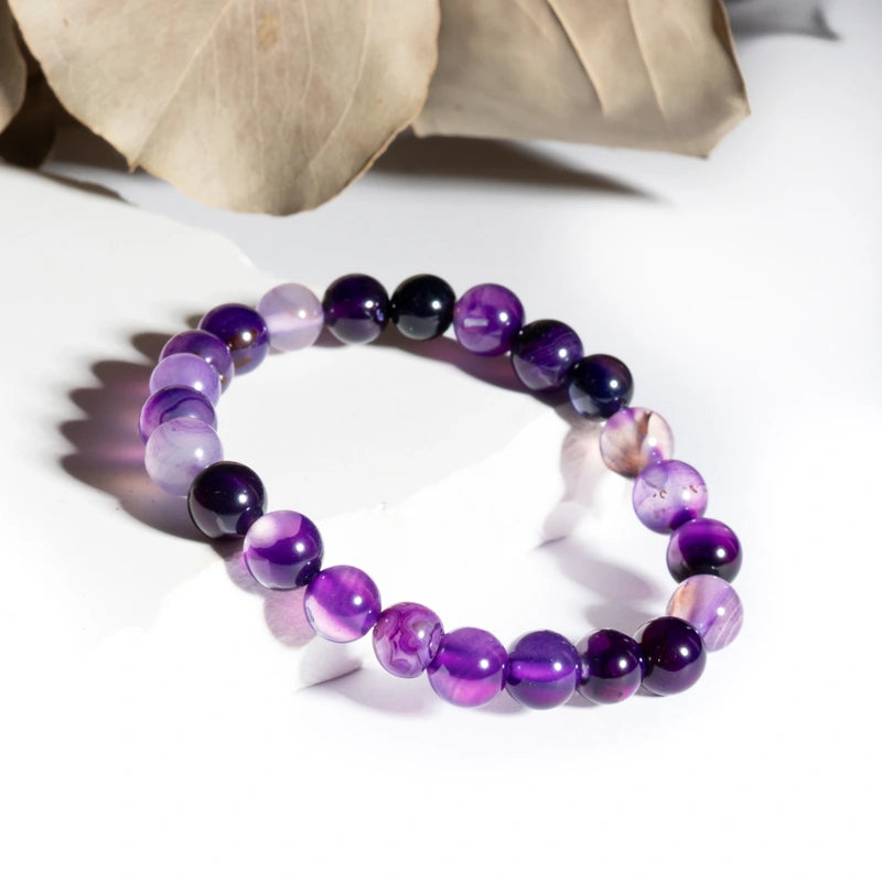 Bracelet Agate Améthyste – Sérénité, Calme et Transformation