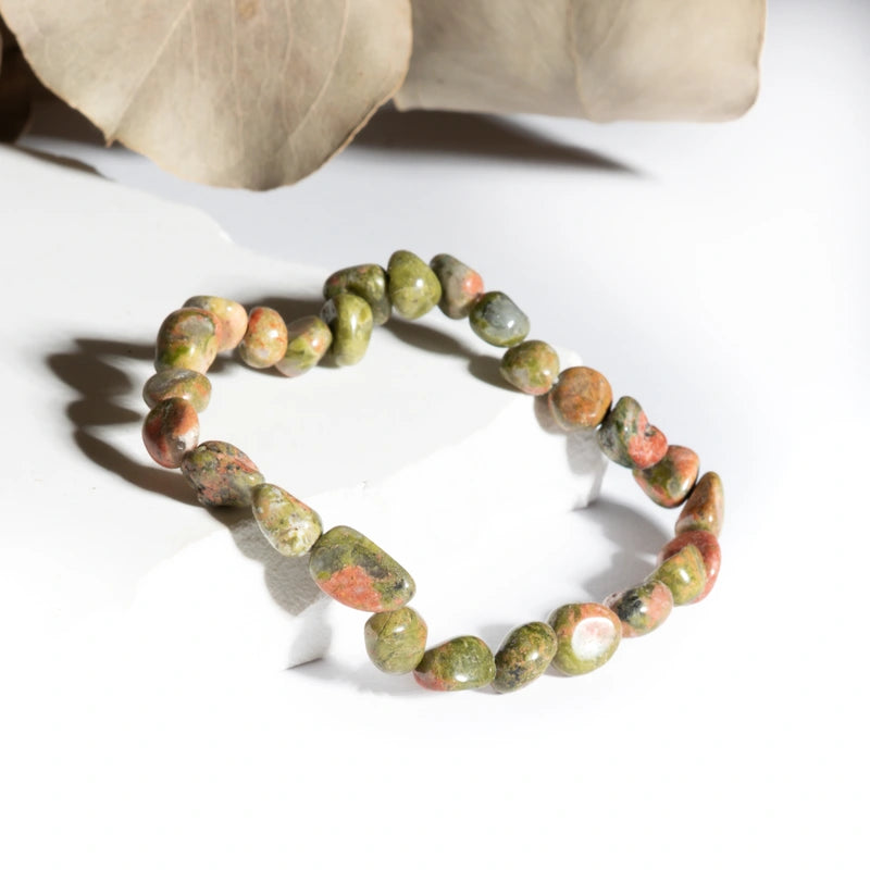 Bracelet roulé Unakite – Équilibre et Croissance Personnelle