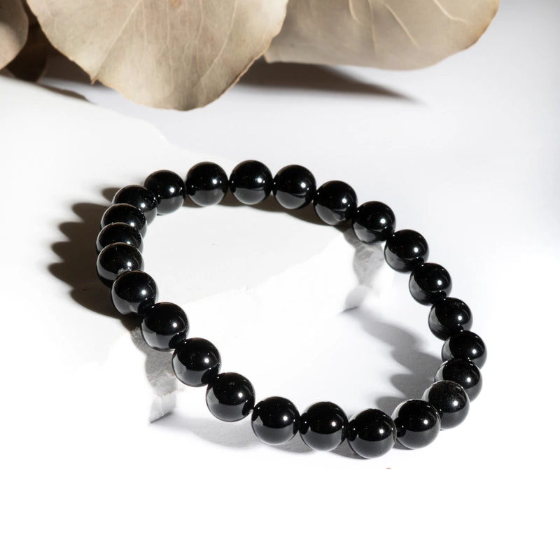 Bracelet Onyx (Agate Noire) – Protection et Stabilité
