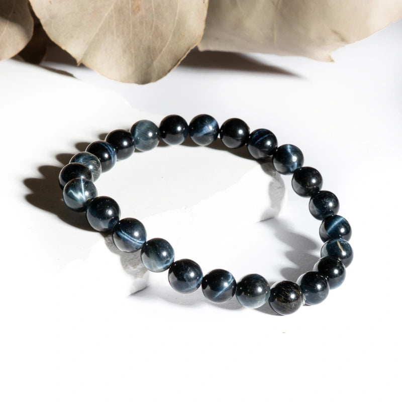 Bracelet Oeil de Tigre Bleu – Confiance et Protection