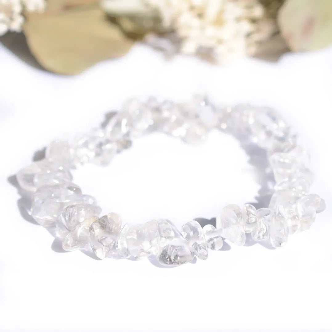 Bracelet baroque Cristal de roche – Clarté, Guérison et Énergie Positive