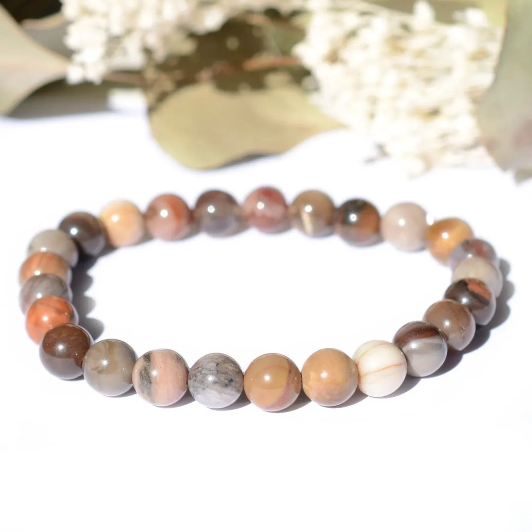 Bracelet Jaspe Mokaïte – Énergie et Bien-Être