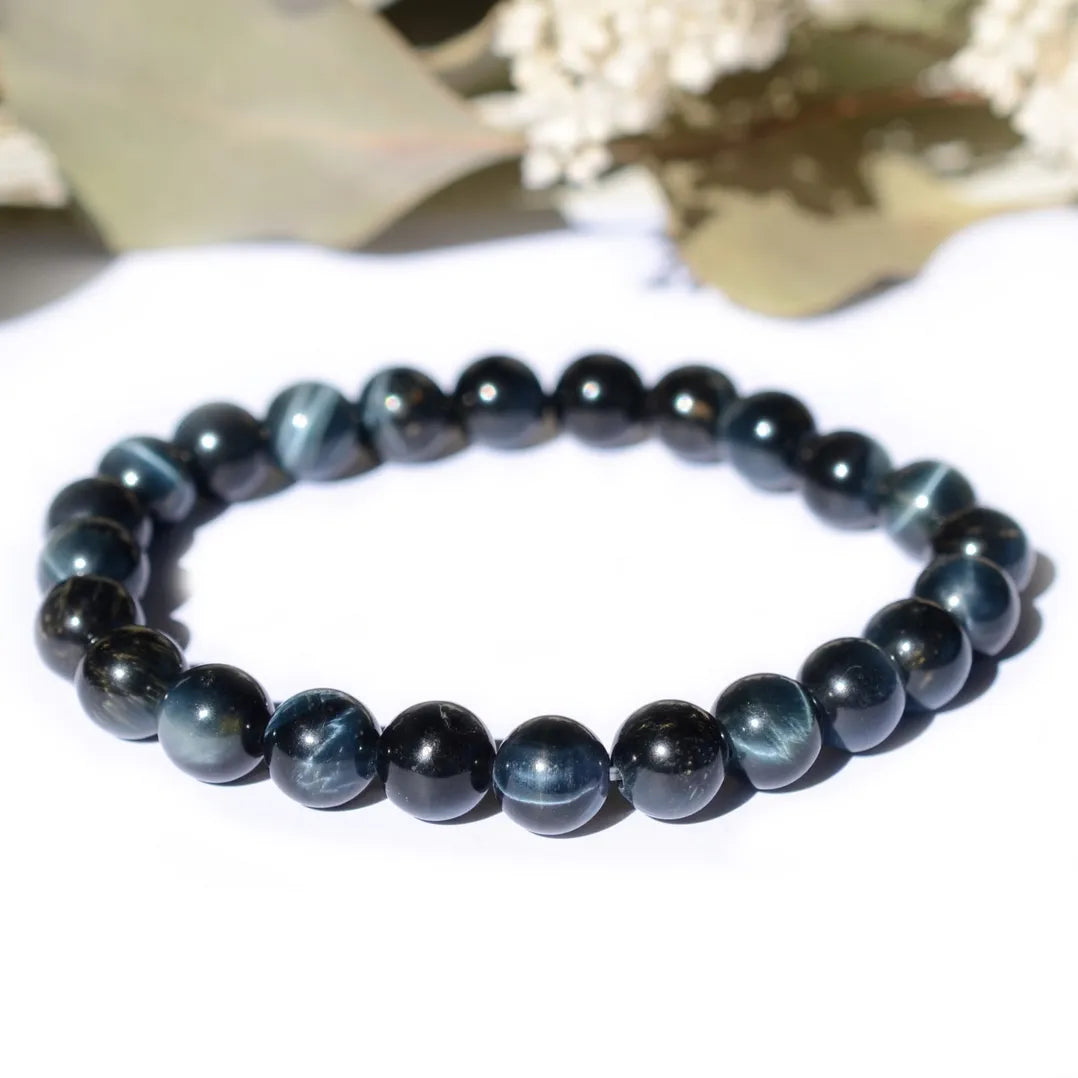 Bracelet Oeil de Tigre Bleu – Confiance et Protection