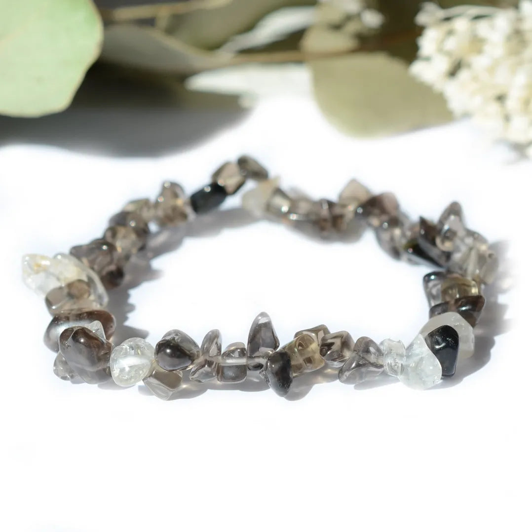 Bracelet baroque Quartz Fumé – Ancrage et Sérénité