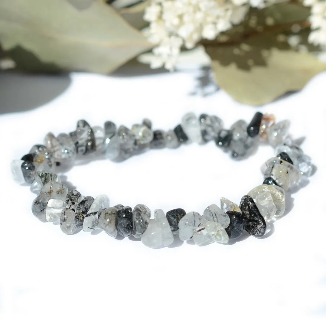 Bracelet baroque Quartz Tourmaline – Protection et Équilibre Spirituel