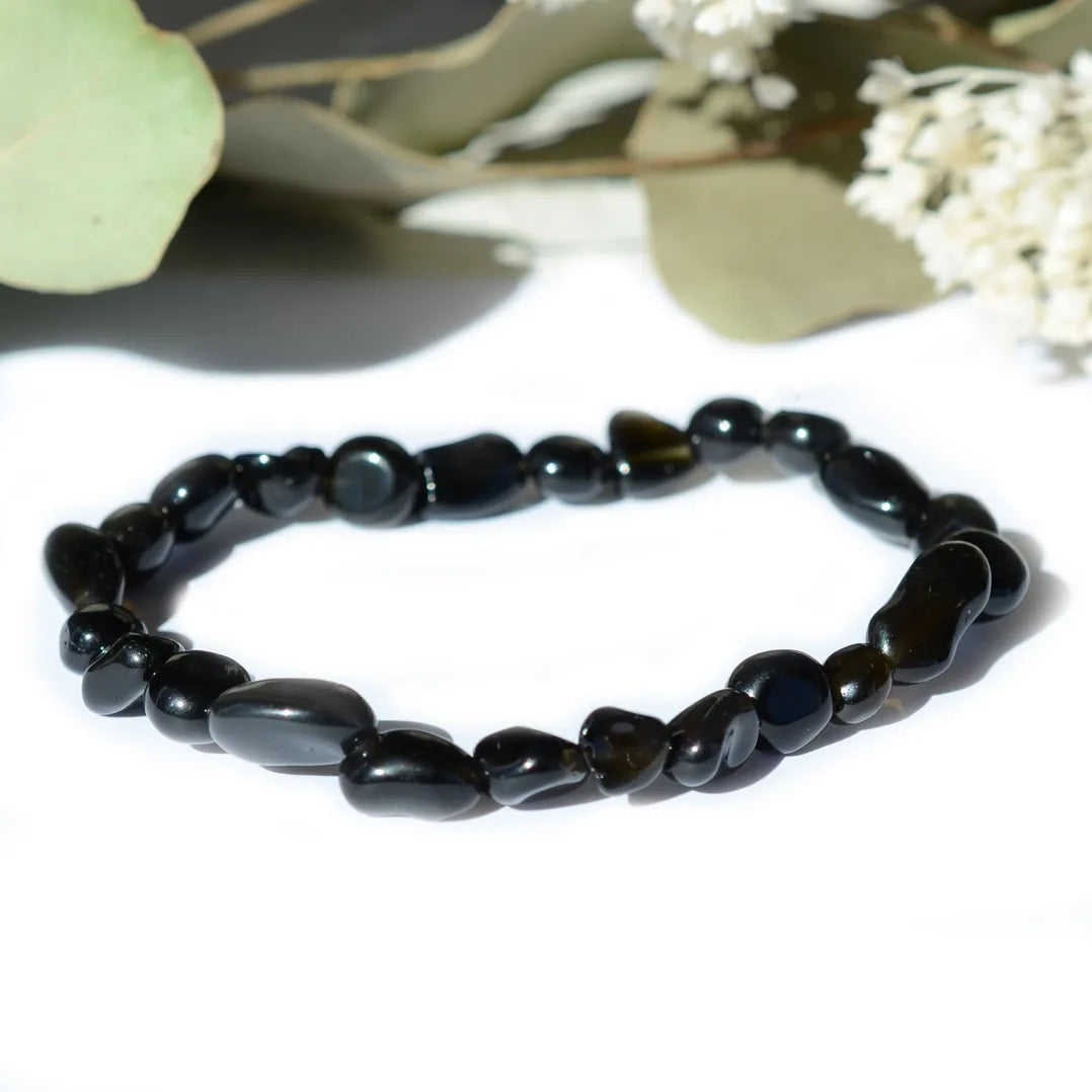 Bracelet roulé Tourmaline Noire – Protection et Équilibre Spirituel